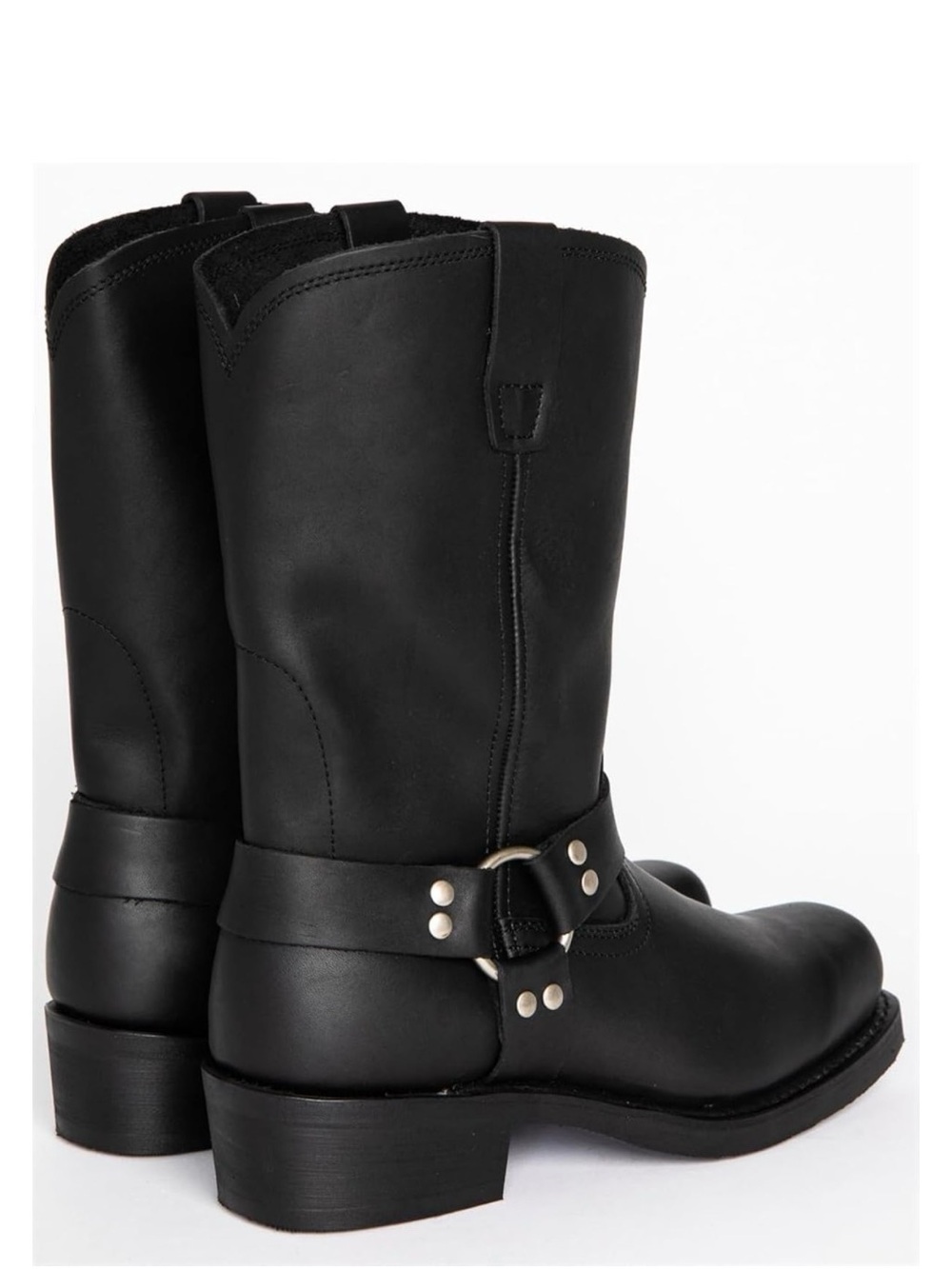 Classic Black Western Harness Boots - Men
